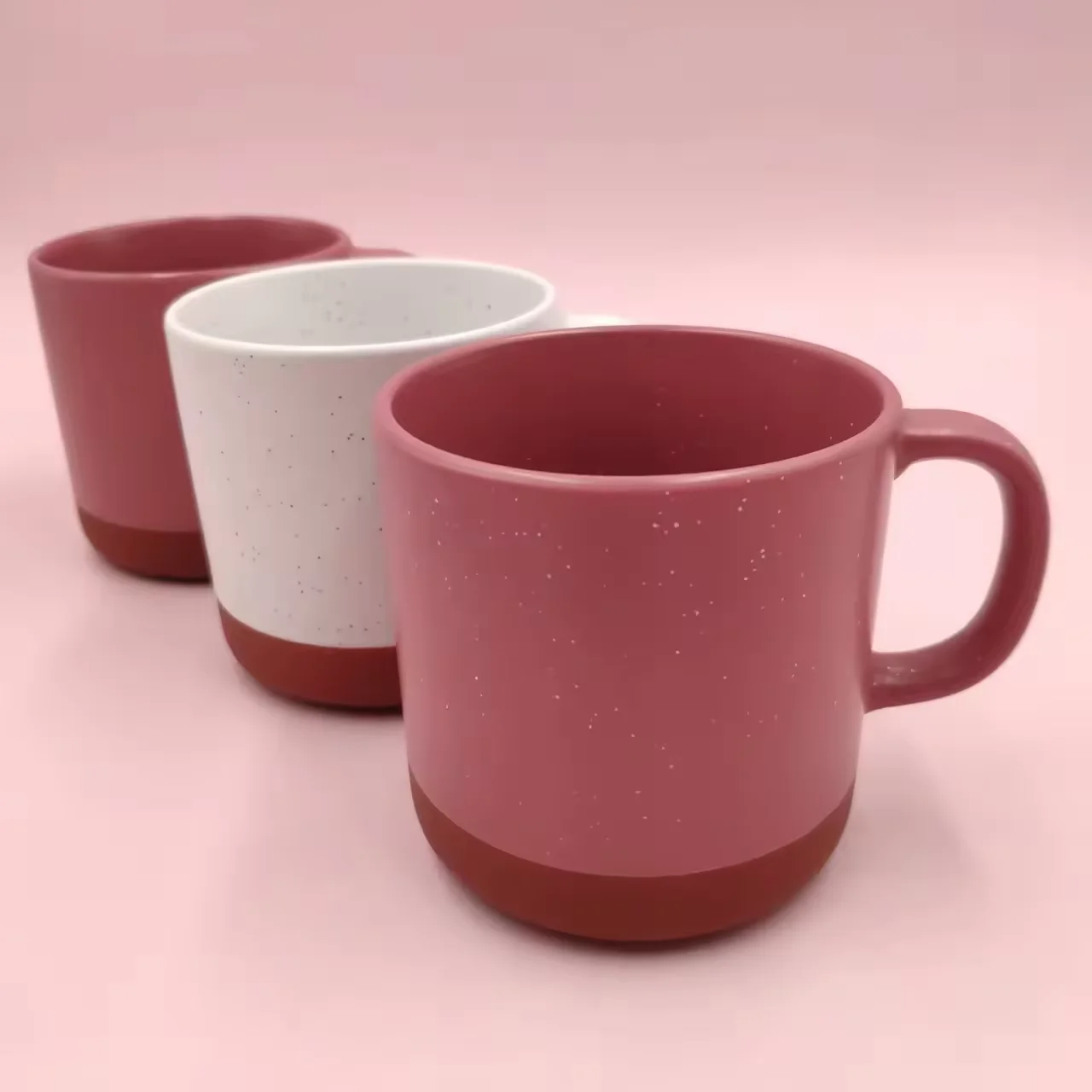 12oz Two Color Patchwork Personalized Ceramic Mug Nordic Style Cute Gift Mug Office Creative Coffee Mug