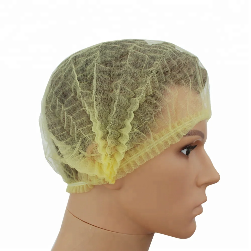 disposable hairnet mesh Spunbond Bouffant PP Nonwoven Hair net Isolation Elastic Dustproof Mesh Mob Cap