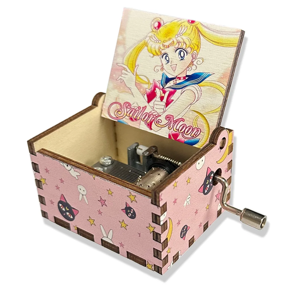 Music Box for  High Quality New Arrival Pink Music Box Wooden Hand-cranked Personalizable Gift Music Box