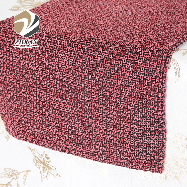 Домашний декор вязаная жаккардовая прямоугольная красная скатерть Современная