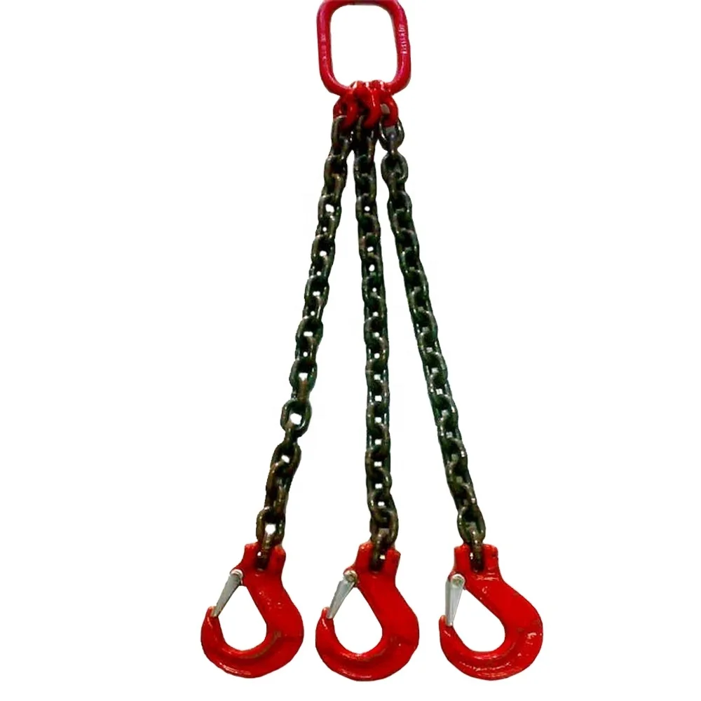 Overhead Bridge Crane Lifting  Rig  Device Triple Branches Lifting Chain Sling