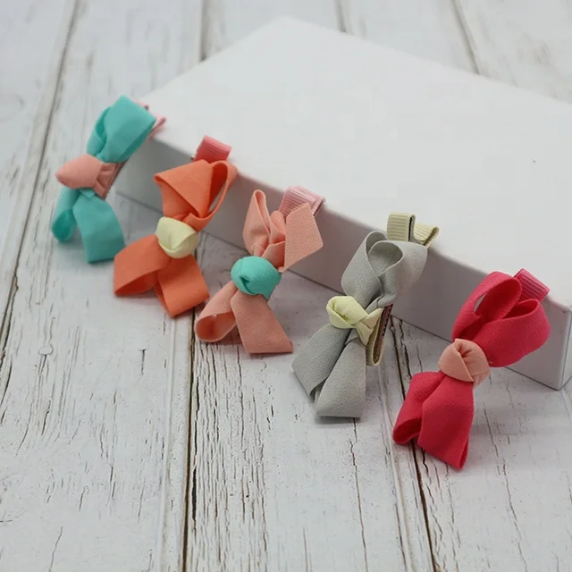 Baby Toddler Clips Boutique Mini Bow Hair Clips,Tiny Hairbow Infant Baby Girls Shower Gift Hair Bow Accessories