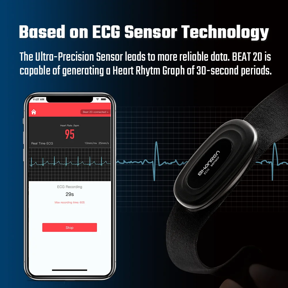 Водонепроницаемый перезаряжаемый фитнес-трекер BLE5.0 для велоспорта, плавания, пульсометр