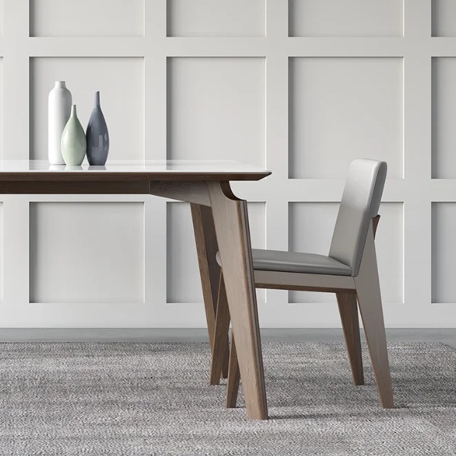 Morden Luxury Design Marble Top Dining 4 or 6 Chairs Table Set Dinning Table Set Wood Dining Table