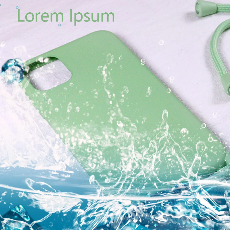 Soft Silicone Crossbody Necklace Lanyard Phone Case For Samsung Galaxy S10 S20 Plus Ultra Neck Strap Rope Back Cover Case