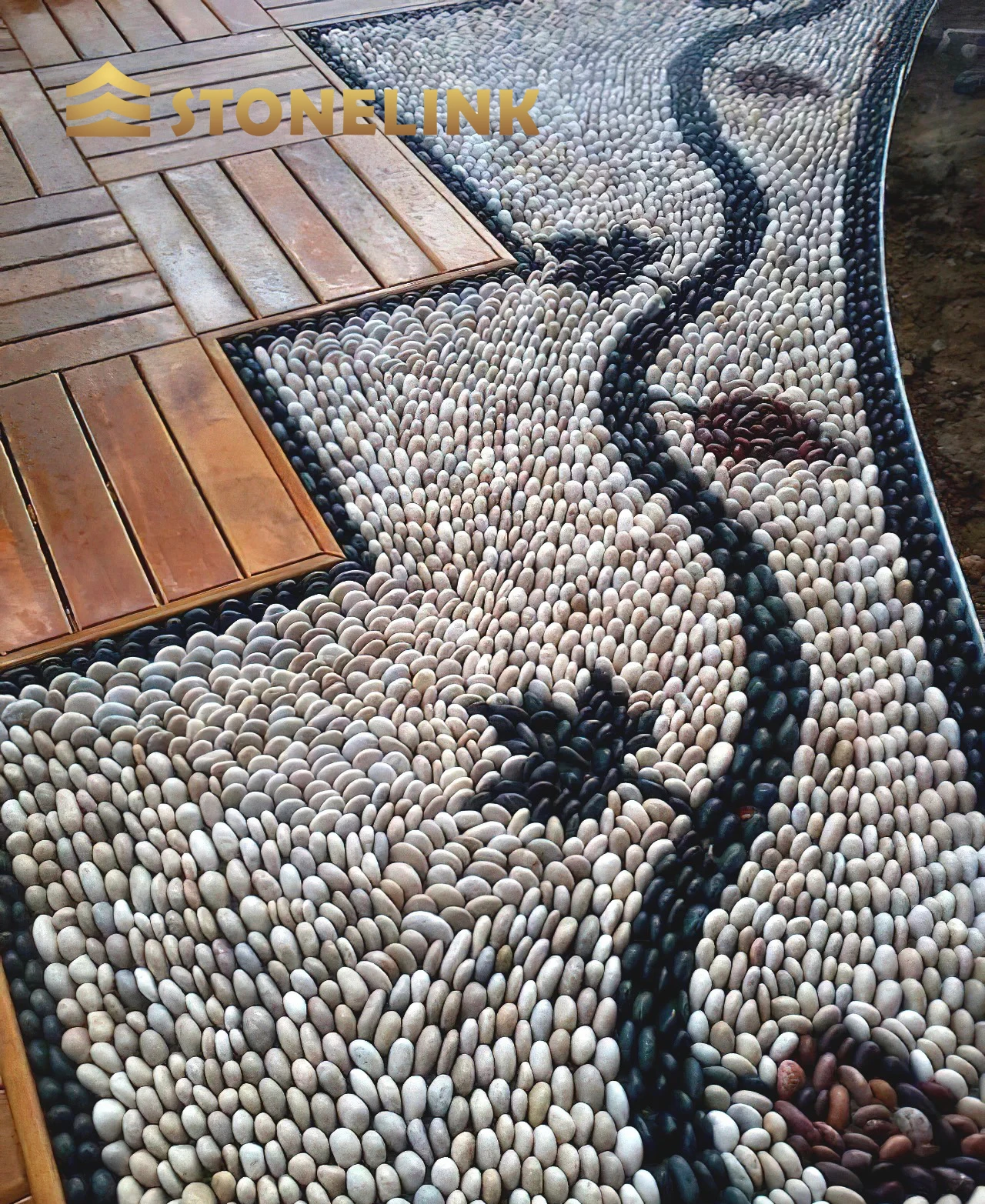 Wholesale Various Colors Cobblestone White Black Landscape Stone Pebbles