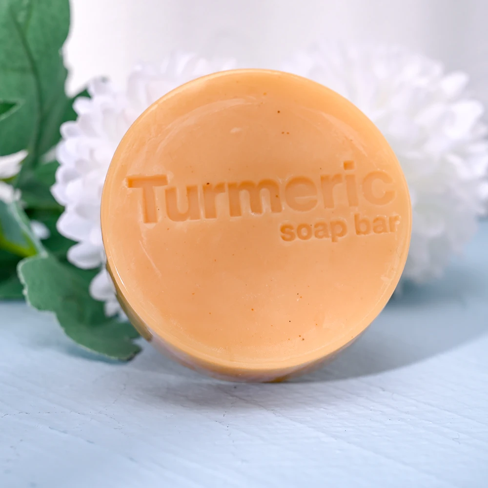 Custom Logo Turmeric Soap Base For Body Face Skin Cleansing Lightening Bath Soap Savon Sabun Handmade Whipped Tumeric Soap Bar