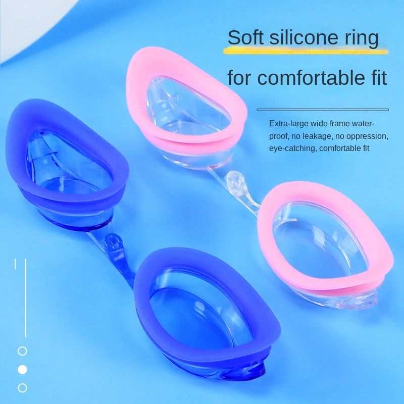 Prescription Swimming Goggles Transparent Universal Myopia Anti-fog Silicone Professional Competition Children Adult for Kids Hd