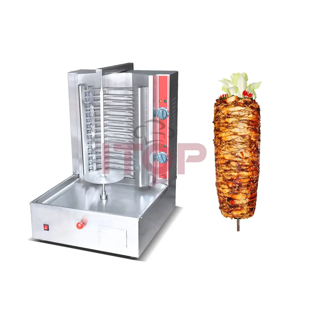 Оптовая продажа коммерческое оборудование для гостиниц роторная машина Doner Kebab Shawarma гриля/газовая кебаба из нержавеющей стали с 3