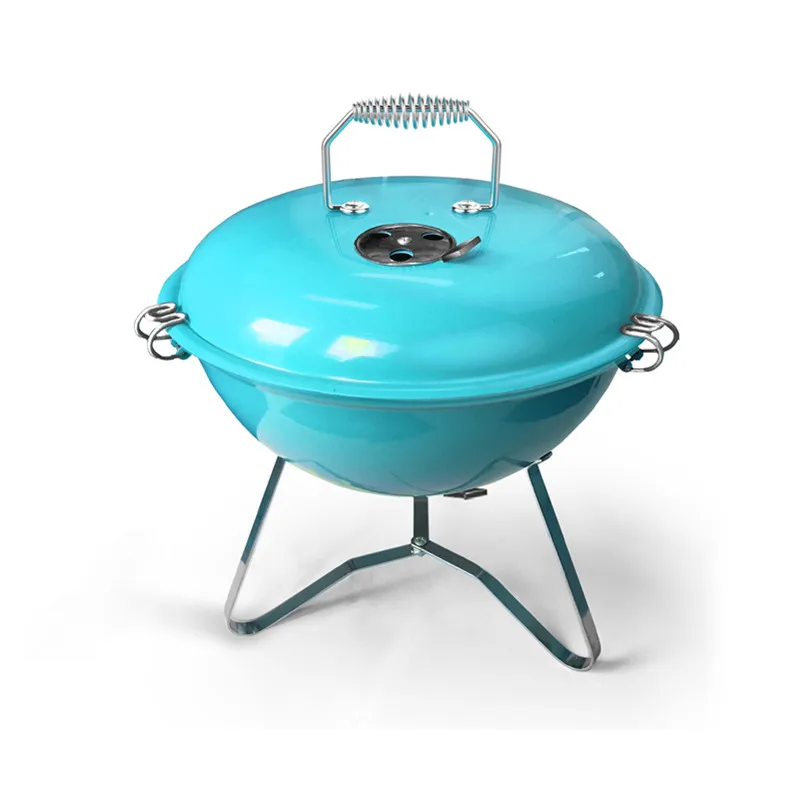 Boutique 14' Round portable mini metal type camping charcoal bbq grill for outdoor garden