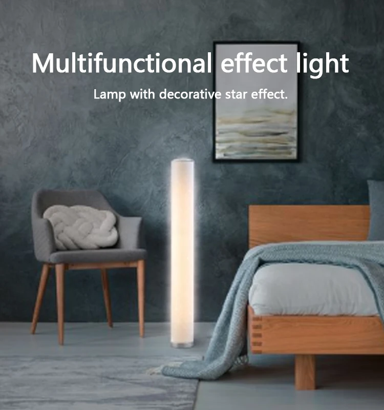 GS approval indoor lighting modern star patten cylinder shape SMD2835 LED floor lamp for living room