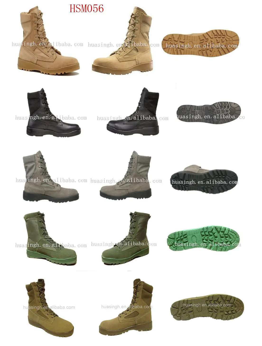 tactical PU+rubber sole desert boots suede leather upper combat boots Belleville