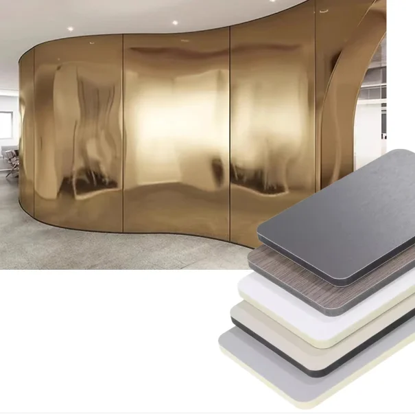 Co-Extrusion Pet Marbled Bamboo Charcoal Fiber Flat Wall Panel WPC Wood Veneer Wall Panel PVC Foam Board