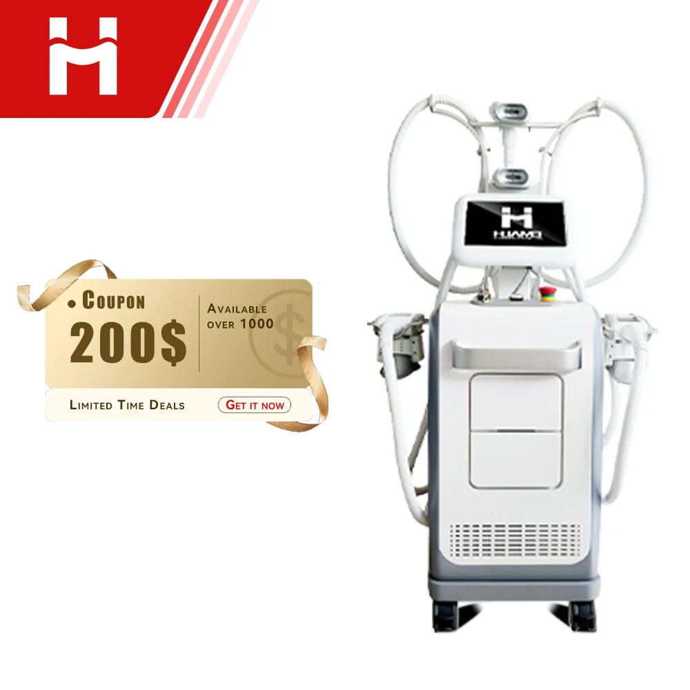 Weifang huamei 2023 new design 360 cryo vacuum cryotherapy fat freeze machine 2-4 handles cryo freezing fat machine