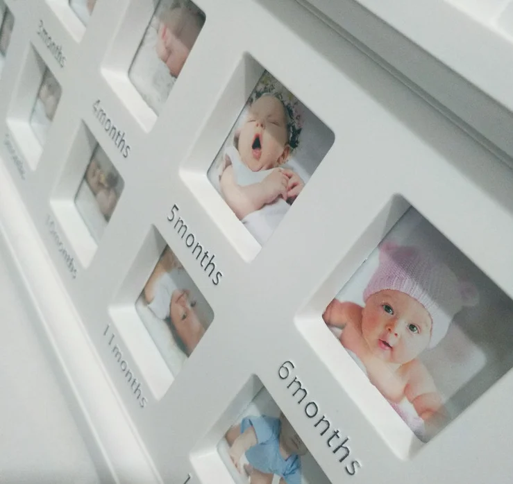 My First Year Baby Keepsake Frame for Photo Memories