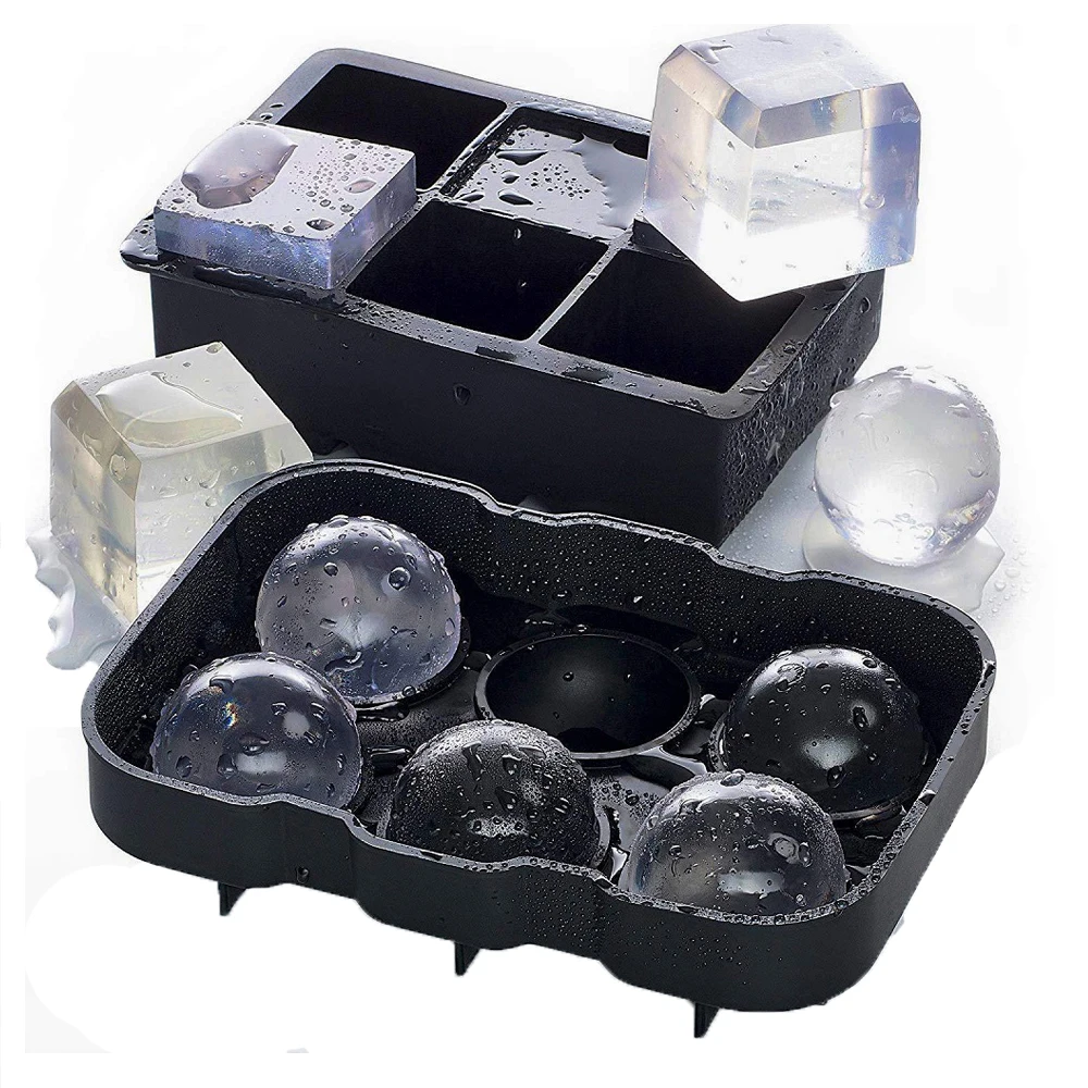 Лидер продаж, силиконовая круглая форма 6 емкостей для изготовления льда, форма для виски, льда