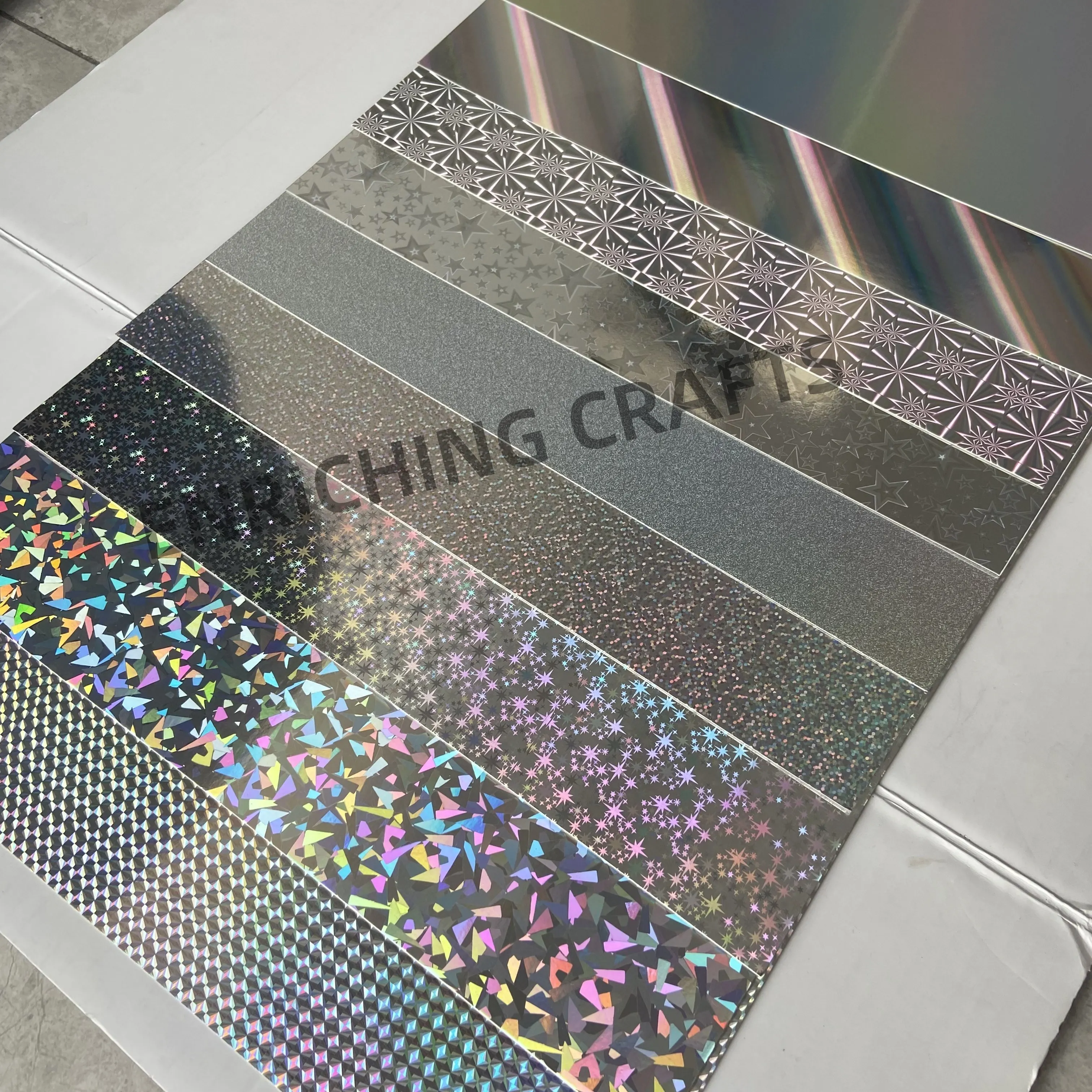 Metallic Holographic Cardstock Iridescent Mirror Paper Sheets Foil Board Reflective Sheet for Craft Scrapbook Poster Cardboard