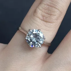 Luxury 925 Sterling Silver Eternal Band Diamond Ring Stacked Engagement Wedding Cubic Zircon Cz Finger Ring Jewelry For Women