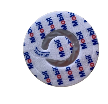 Good quality easy open lift and pull induction bottle cap aluminum foil seal liner for sealing to Total and Mobil motor oil