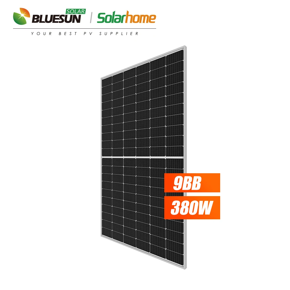 Монокристаллическая двойная стеклянная солнечная панель Bluesun 380 Вт монокристаллические солнечные панели для лица 390 400