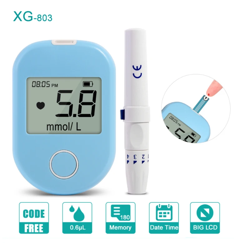 Body Blood Sugar Monitoring Meter Hemoglobin Meter Blood Glucose Monitor Test Kit Blood Glucose Monitor