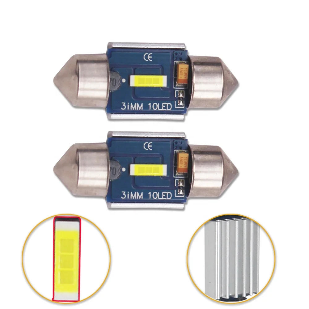 1860 1smd led festoon light car light 28mm 31mm c3w led canbus