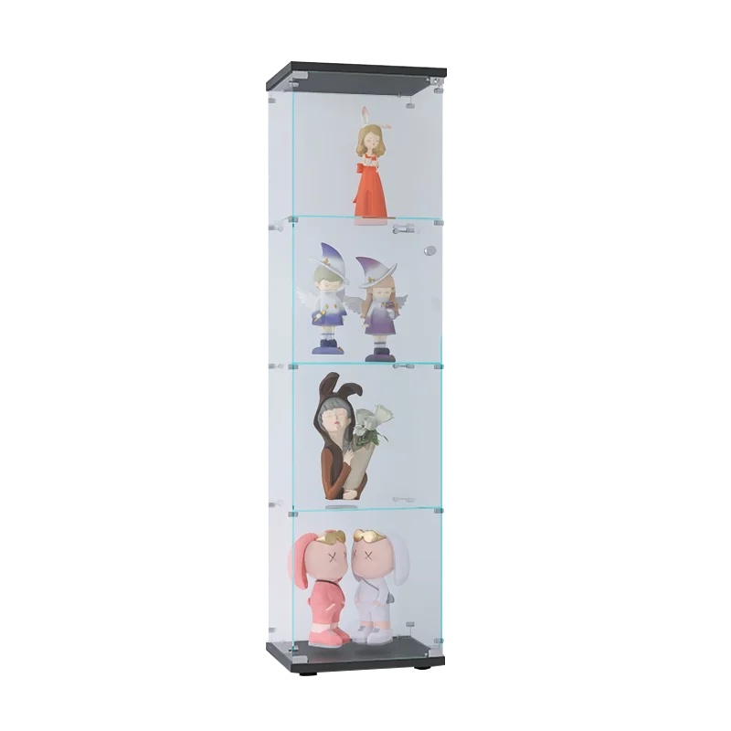 Full Vision glass showcase glass display cabinet jewelry showcase bar cabinets cosmetic display rack