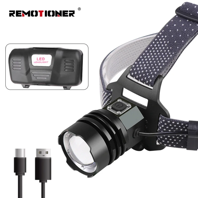 XHP50 XHP160 супер яркий USB перезаряжаемый налобный фонарь для рыбалки кемпинга