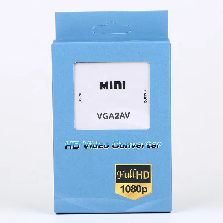 Mini VGA to AV TV Set-Top Box Audio Video VGA to AV converter