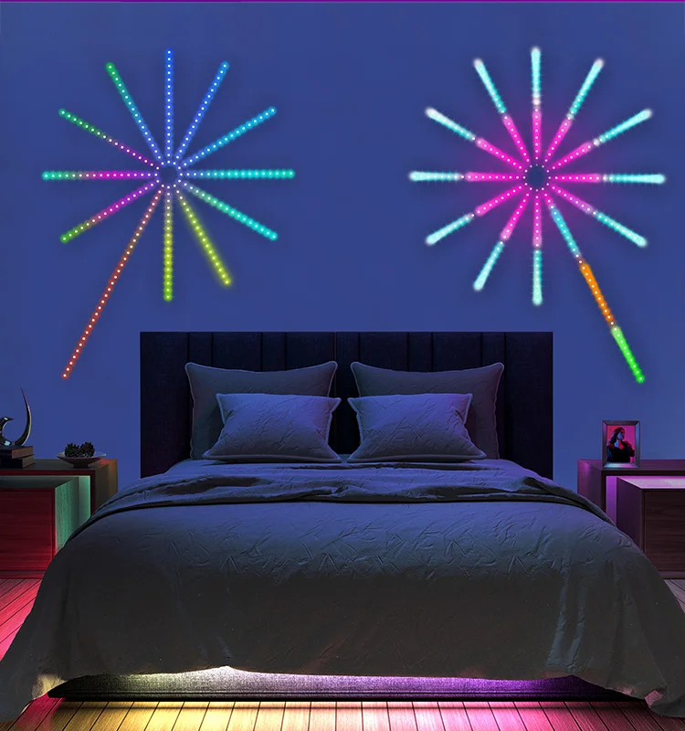 USB Flashing Firework Lights Smart Sound Sensing Led for Decoration