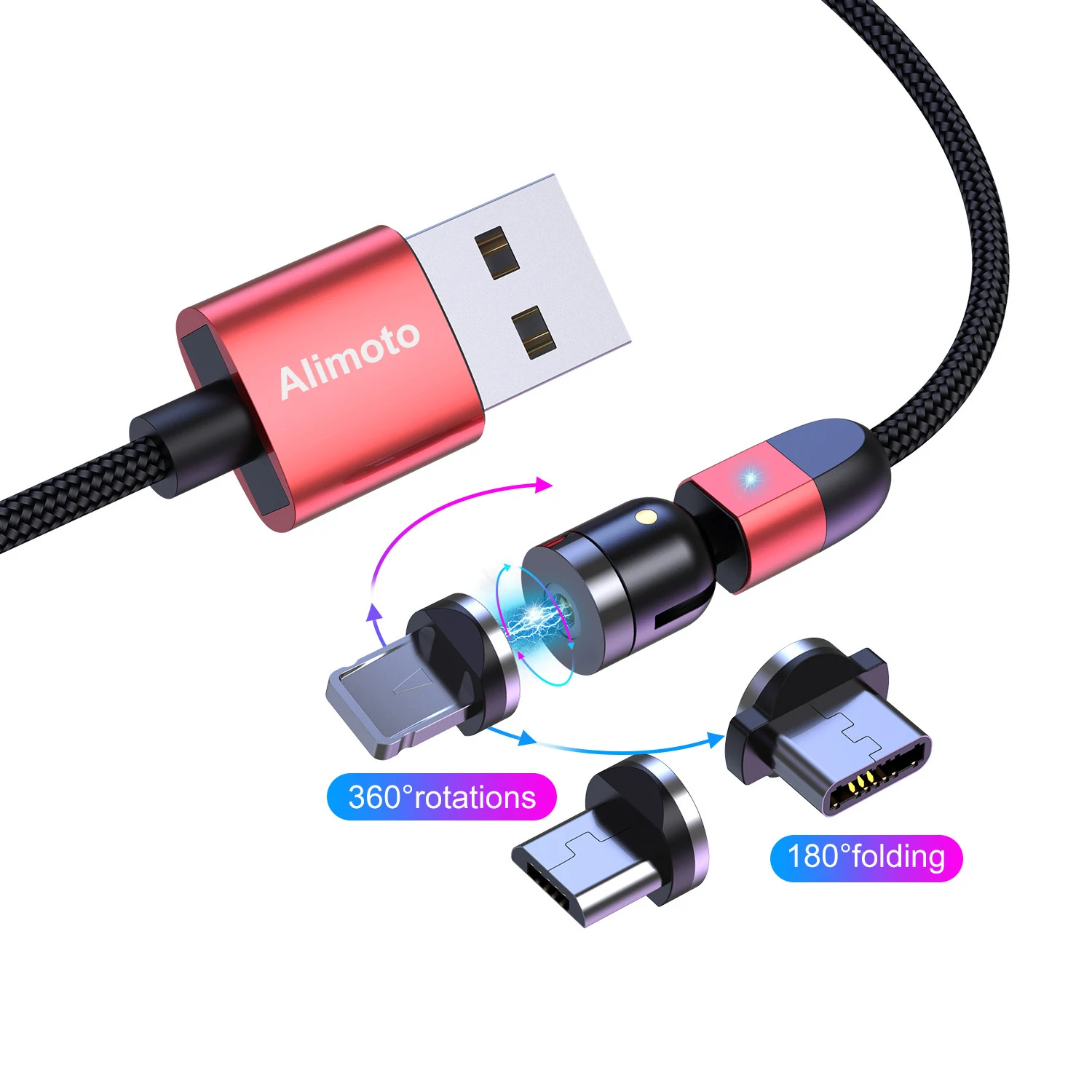 Магнитный кабель USB 3 А для быстрой зарядки iPhone 11 8 7 6 XS XR X Plus Samsung Xiaomi Type C Micro зарядный