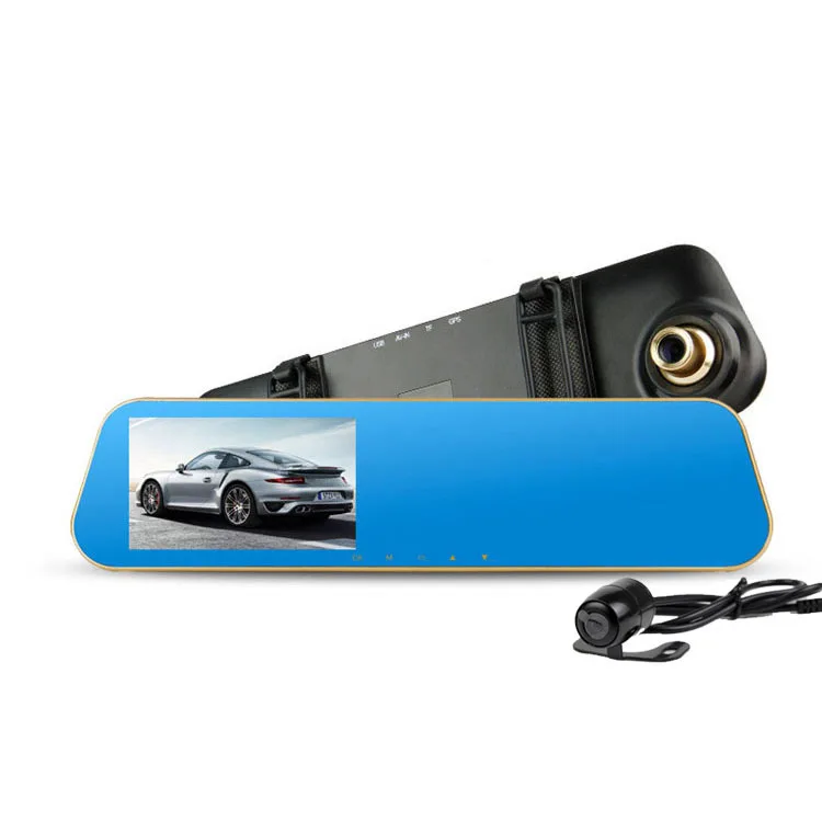 G-Sensor Loop Recording Rear View Mirror 720P 4.3' LCD Screen 120 Wide Angle Car Vehicle Recorder Camera