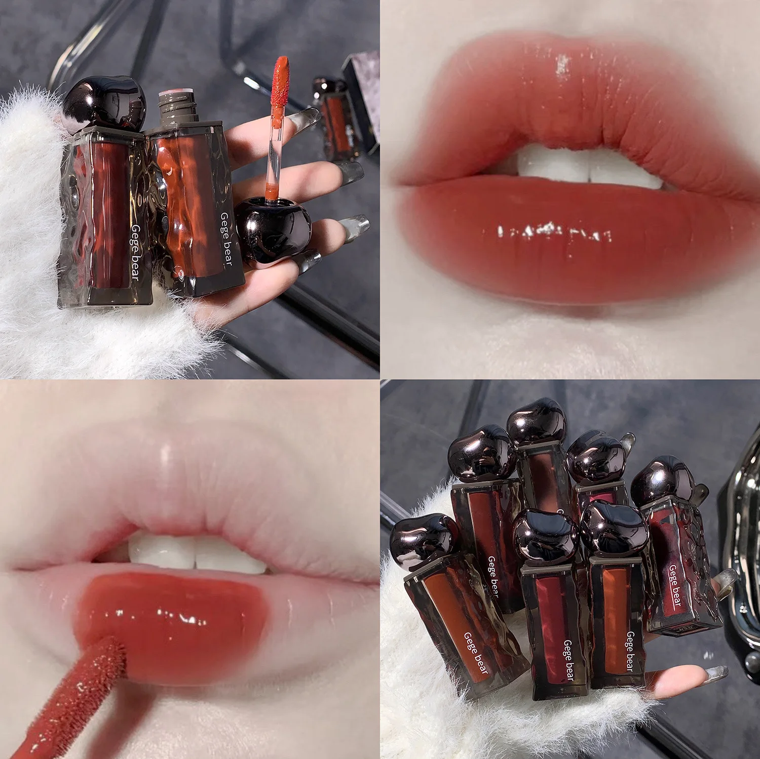 7 Colors Mirror Jelly Lip Glaze Long Lasting Moisturising Red Lip Tint Liquid Lipstick Waterproof Lip Gloss Korean Cosmetics