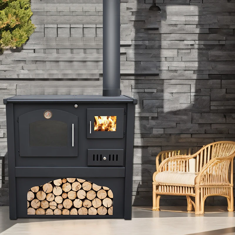 High quality heating wood burning stove with oven firewood stove
