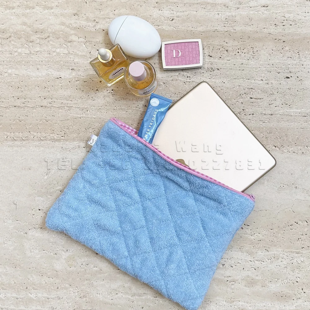 Quilted Velvet iPad Laptop Pouch Bag Laptop Sleeve Holder Clutchbag For Mac/iPad/Surface/Lenovo