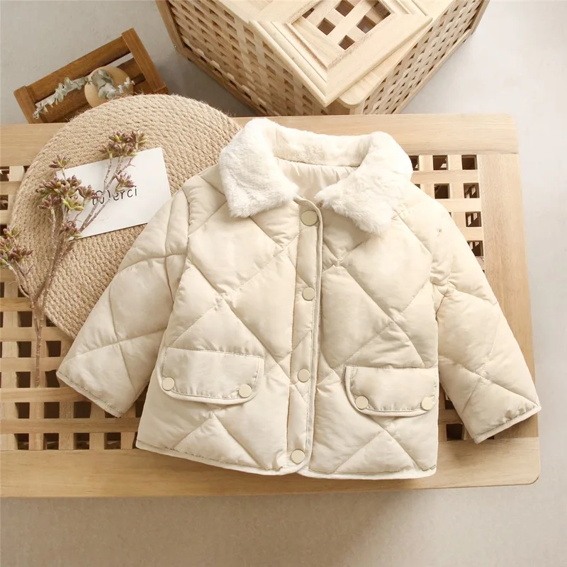 High Quality Kids Clothing Thick warm jacket Trench coat Fur collar jacket winter warm Jackets