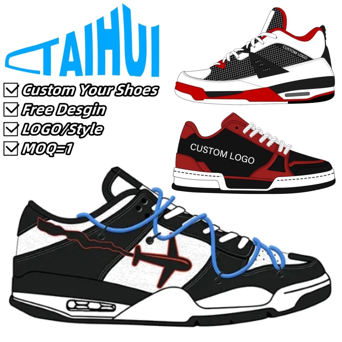 Shoe Supplier Custom LOGO Designer Women Shoes Unisex Casual Sneakers Retro 4 Fashion Basketball Shoes Manufacturers Custom