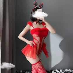 2022 Hot Fashion Sexy Christmas Lingerie Dress Girl Santa Claus Costume Sexy Beauty Sexy Lingerie