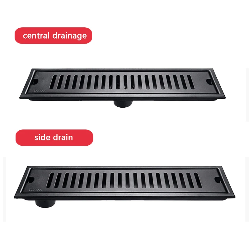 OEM ODM stainless steel bathroom balcony drainage automatic airtight floor drain line shower rectangular shower drains
