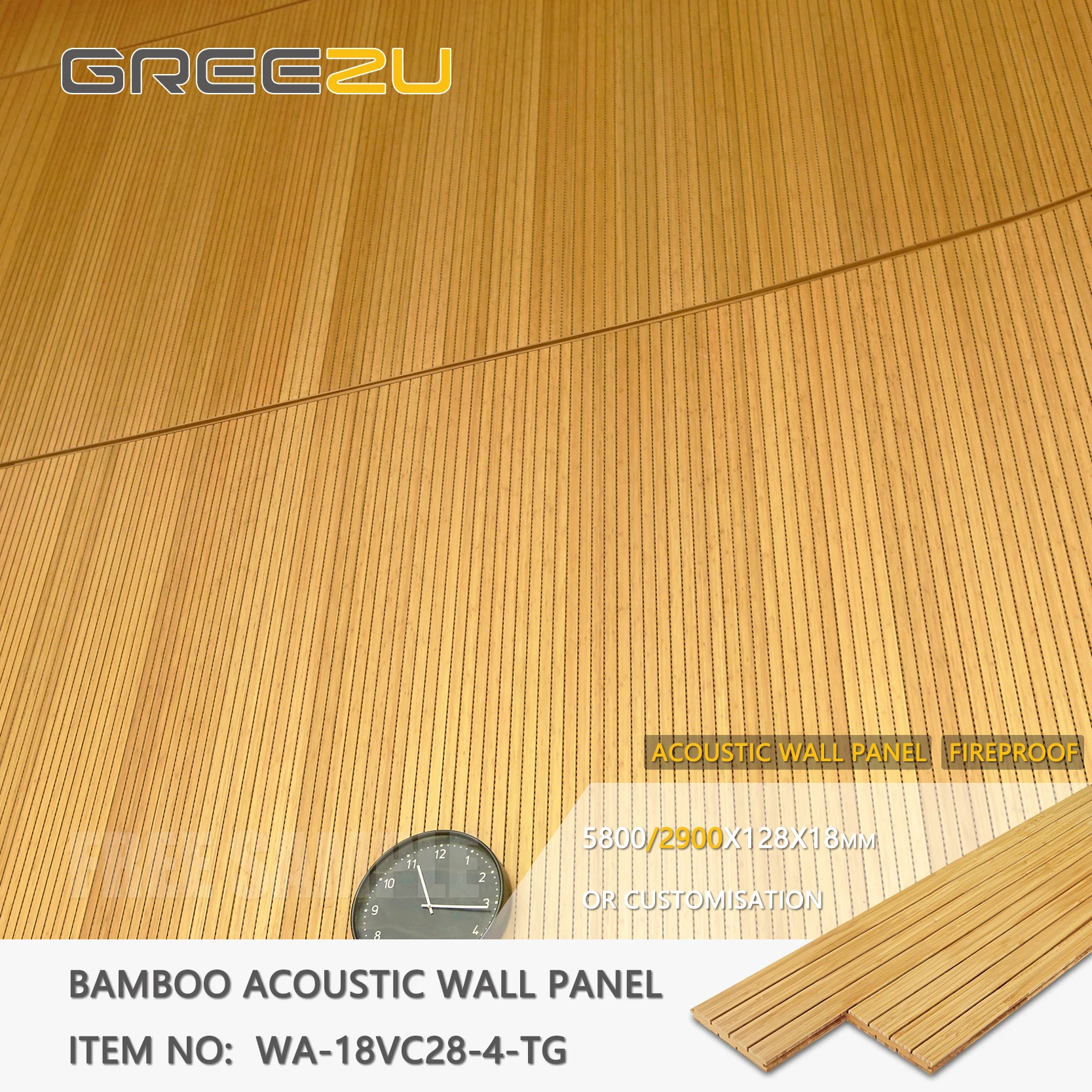 Bamboo perforated acoustic wall panels Honeycomb sound proof wood wall panels panneaux muraux insonoriss