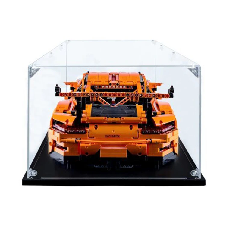 JERY 2023 Hot Sale Base Plexiglass Clear Acrylic Display Box Custom Colors Acrylic Le go Model Display Storage Box