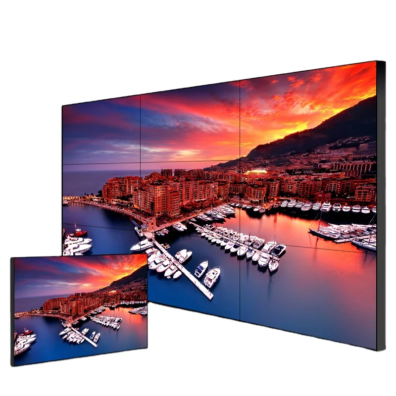 New Indoor Lcd Video Wall Panel advertising Splicing Screen With LG AUO Glass 0.88mm Bezel for Indoor Commercial Advertising