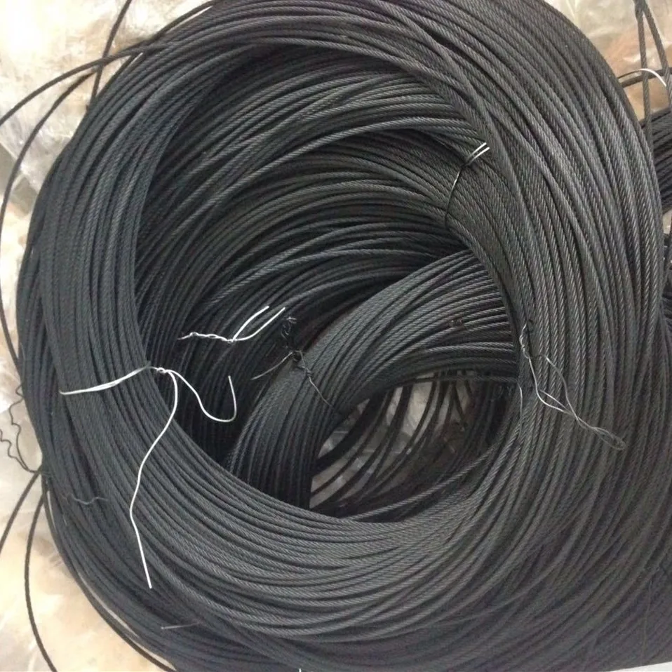 black galvanized steel wire rope cable for showing