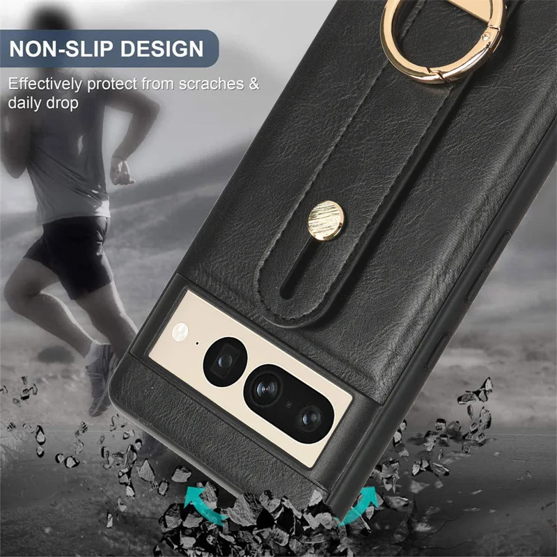 Crazy Horse Texture Shockproof TPU + PU Leather Case For Google Pixel 7