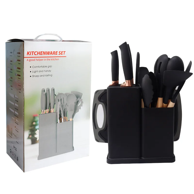 Professional level multi-style multi-color silicon utensils cooking kitchen