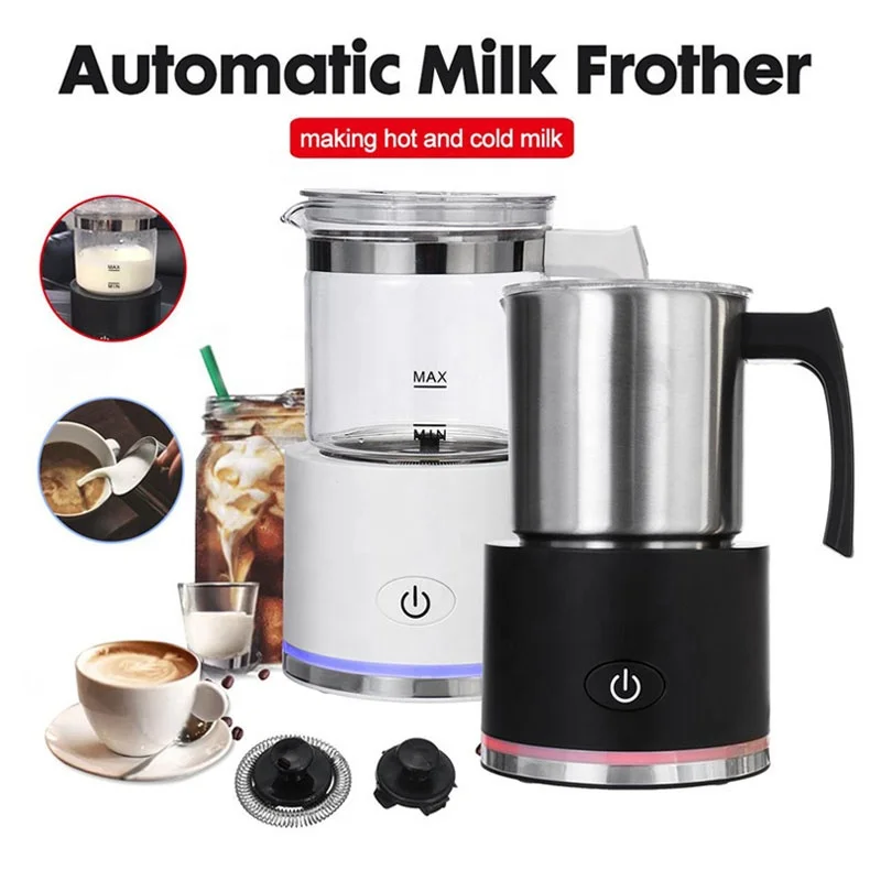 2022 Battery Operated automatic hand milk frother electric coffee frother With Stainless Steel Whisk