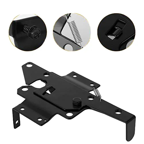 Modern Stainless Steel Wood Fence Post Latch Black Vinyl Gate Latch with Zinc Plastic Safety Door Accessory for Fencing Trellis