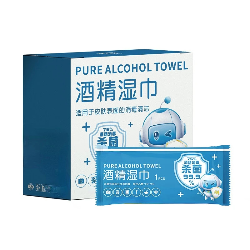 Wholesale Alcohol Antibacterial Wet Wipes Effective Sterilization 99.9% Disinfect Wet Wipes Antiseptic Wipes