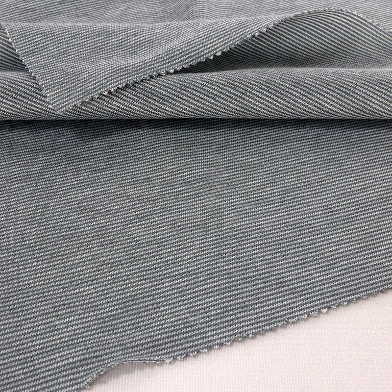 Polyester Knitted Fabric Two Tone Melange Heather S302 Flame Retardant Fire Resistance Double Circlar Knit Textile Fabric