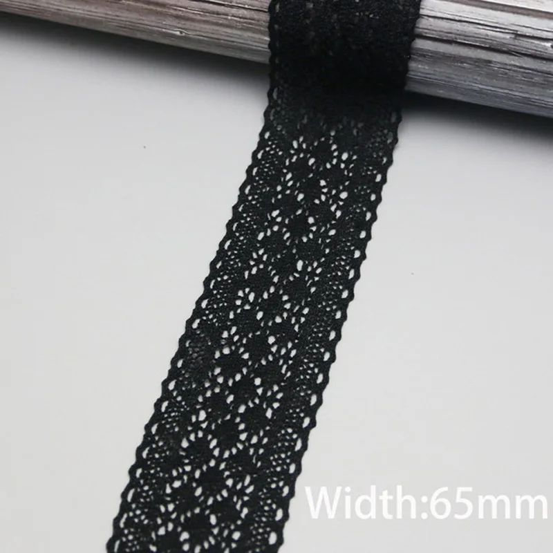 Cotton Embroidered Trim Sewing Handmade Craft Ribbon Materials Black Lace Fabric
